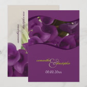 PixDezines paarse calla lilies/dij Kaart (Voorkant / Achterkant)