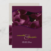 PixDezines paarse calla lilies/dij Kaart (Voorkant / Achterkant)