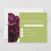 PixDezines paarse calla lilies/dij RSVP Kaartje (Achterkant)