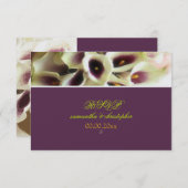 PixDezines paarse calla lilies/dij RSVP Kaartje (Voorkant / Achterkant)