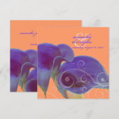 PixDezines paarse calla's/diy Kaart (Voorkant / Achterkant)