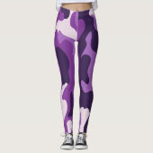 PixDezines Paarse Camo Leggings (Voorkant)