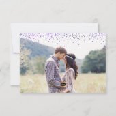 PixDezines Paarse Confetti/Save onze datum Save The Date (Achterkant)