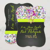 PixDezines paarse/DIY kleur/Zebra/Bat Mitzvah Kaart (Voorkant / Achterkant)