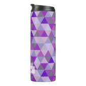 PixDezines Paarse geometrische/driehoeken Thermosbeker (Geroteerd rechts)