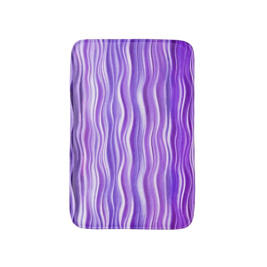 PixDezines Paarse golven Badmat (Voorkant Verticaal)