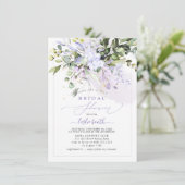 PixDezines Paarse gom Eucalyptus Vrijgezellenfeest Kaart (Staand voorkant)