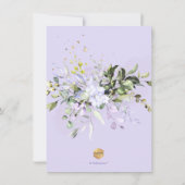 PixDezines Paarse gom Eucalyptus Vrijgezellenfeest Kaart (Achterkant)