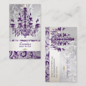 PixDezines paarse kandelaar/DIY-kleur Visitekaartje (Voorkant / Achterkant)