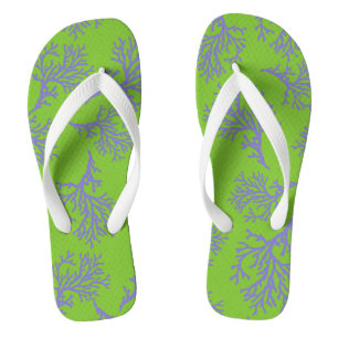 PixDezines paarse koralen/DIY kleuren Teenslippers