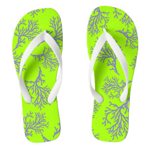 PixDezines paarse koralen/DIY kleuren Teenslippers