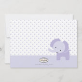 PixDezines paarse olifant foto's geboortebericht Aankondiging (Achterkant)