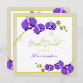 PixDezines paarse orchidee/bridal/dij achtergrond Kaart (Voorkant / Achterkant)