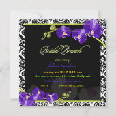 PixDezines paarse orchidee/bridal/dij achtergrond Kaart (Achterkant)