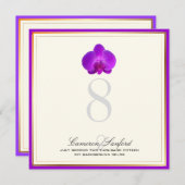 PixDezines paarse orchideeën/tabelnummers Kaart (Voorkant / Achterkant)