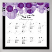 PixDezines paarse papierlantaarns/zitrooster Poster (Voorkant)