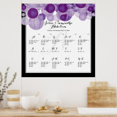 PixDezines paarse papierlantaarns/zitrooster Poster (Keuken)