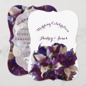 PixDezines paarse tulpen/calla lelie Kaart (Voorkant / Achterkant)