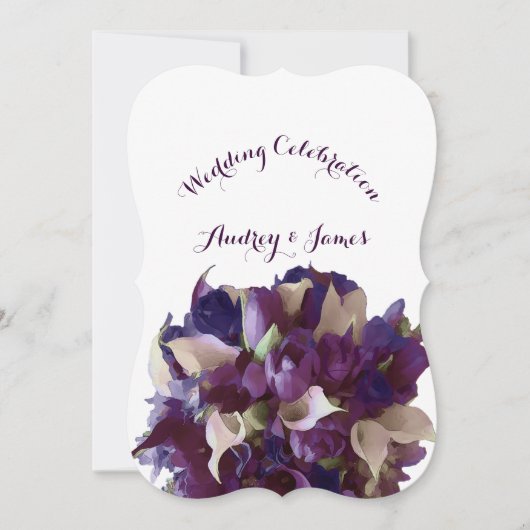 PixDezines paarse tulpen/calla lelie Kaart (Voorkant)