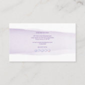 PixDezines Paarse Waterverf Brush Stroke Visitekaartje (Achterkant)