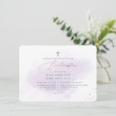 PixDezines Paarse Waterverf Dedicatie Kaart (Staand voorkant)