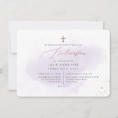 PixDezines Paarse Waterverf Dedicatie Kaart (Voorkant)