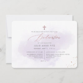 PixDezines Paarse Waterverf Dedicatie Kaart