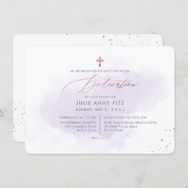 PixDezines Paarse Waterverf Dedicatie Kaart