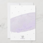 PixDezines Paarse Waterverf stalen Bat Mitzvah Kaart (Achterkant)