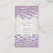 PixDezines paarse zebra/luipaard Visitekaartje (Achterkant)