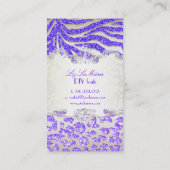 PixDezines paarse zebra/luipaard Visitekaartje (Achterkant)