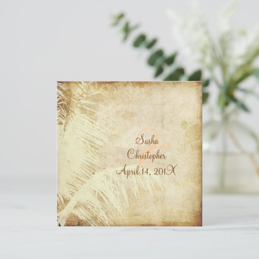 PixDezines  PALM/FAUX PARCHMENT/DIY FONTS Kaart (Staand voorkant)