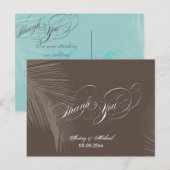 PixDezines Palm Fronds Bedankt / DIY kleur!! Briefkaart (Voorkant / Achterkant)