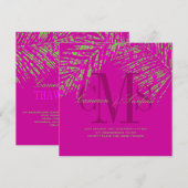 PixDezines palm fronds/diy achtergrond kleur+fonts Kaart (Voorkant / Achterkant)