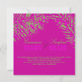 PixDezines palm fronds/diy achtergrond kleur+fonts Kaart (Achterkant)