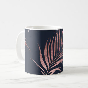 PIXDEZINES PALM FRONDS FAUX ROOS GOUD KOFFIEMOK