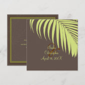 PixDezines Palmbladeren, Chocolade Munt Kaart (Voorkant / Achterkant)