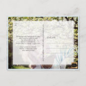 PixDezines Palmen Bewaar onze datum/Platinum+Aqua Aankondigingskaart (Achterkant)