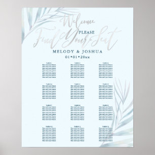 PixDezines Palmen, Platina, Zitkaarten Poster