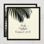 PixDezines Palmfronden, Beach Wedding/diy kleur Kaart (Voorkant / Achterkant)