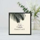 PixDezines Palmfronden, Beach Wedding/diy kleur Kaart (Staand voorkant)