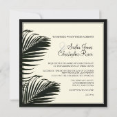 PixDezines Palmfronden, Beach Wedding/diy kleur Kaart (Achterkant)