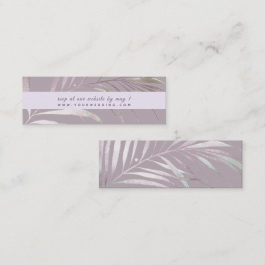 PixDezines Palms Waterverf RSVP-behuizing Mini Visitekaartje (Voorkant / Achterkant)