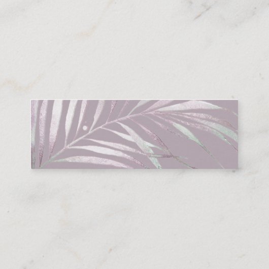 PixDezines Palms Waterverf RSVP-behuizing Mini Visitekaartje (Achterkant)