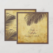 PixDezines  palmschijfjes/faux-perkament Kaart (Voorkant / Achterkant)