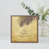 PixDezines  palmschijfjes/faux-perkament Kaart (Staand voorkant)