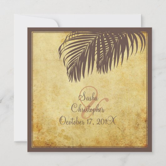 PixDezines  palmschijfjes/faux-perkament Kaart (Voorkant)