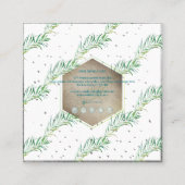 PixDezines PALMSCHIJFJES, GROEN Vierkante Visitekaartje (Achterkant)