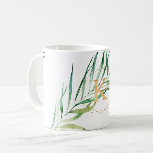 PIXDEZINES PALMSCHIJFJES | MONOGRAM A-Z KOFFIEMOK (Voorkant links)