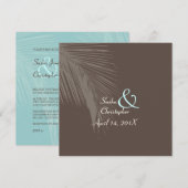 PixDezines palmschijfjes silhouet/DIY-kleuren Kaart (Voorkant / Achterkant)